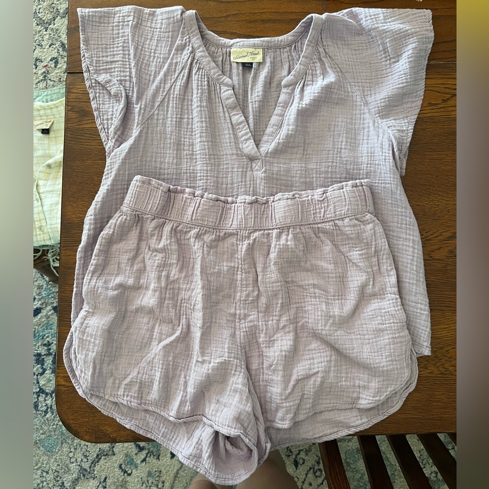 Purple linen set